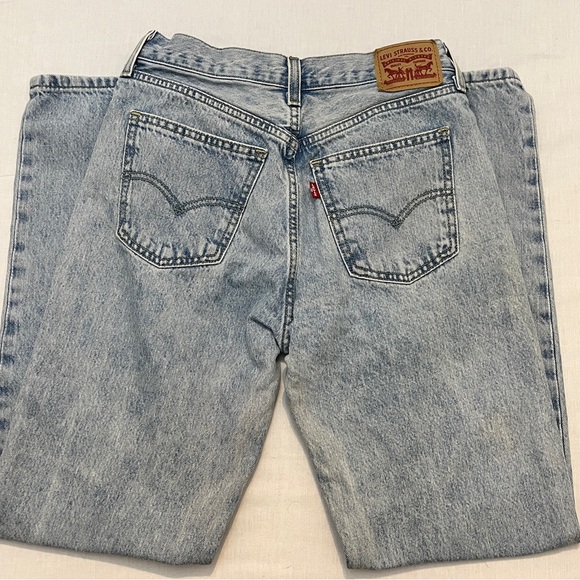 Levis Low Pro Straight Light Wash Women Sz 26 Denim Jeans Retro Mid Rise 90 Look - Picture 7 of 11